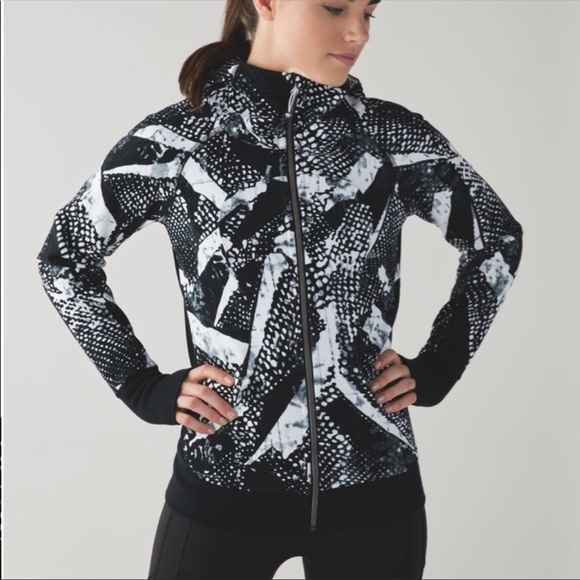 Lululemon Scuba Hoodie III Static Mist Black White - Picture 3 of 6